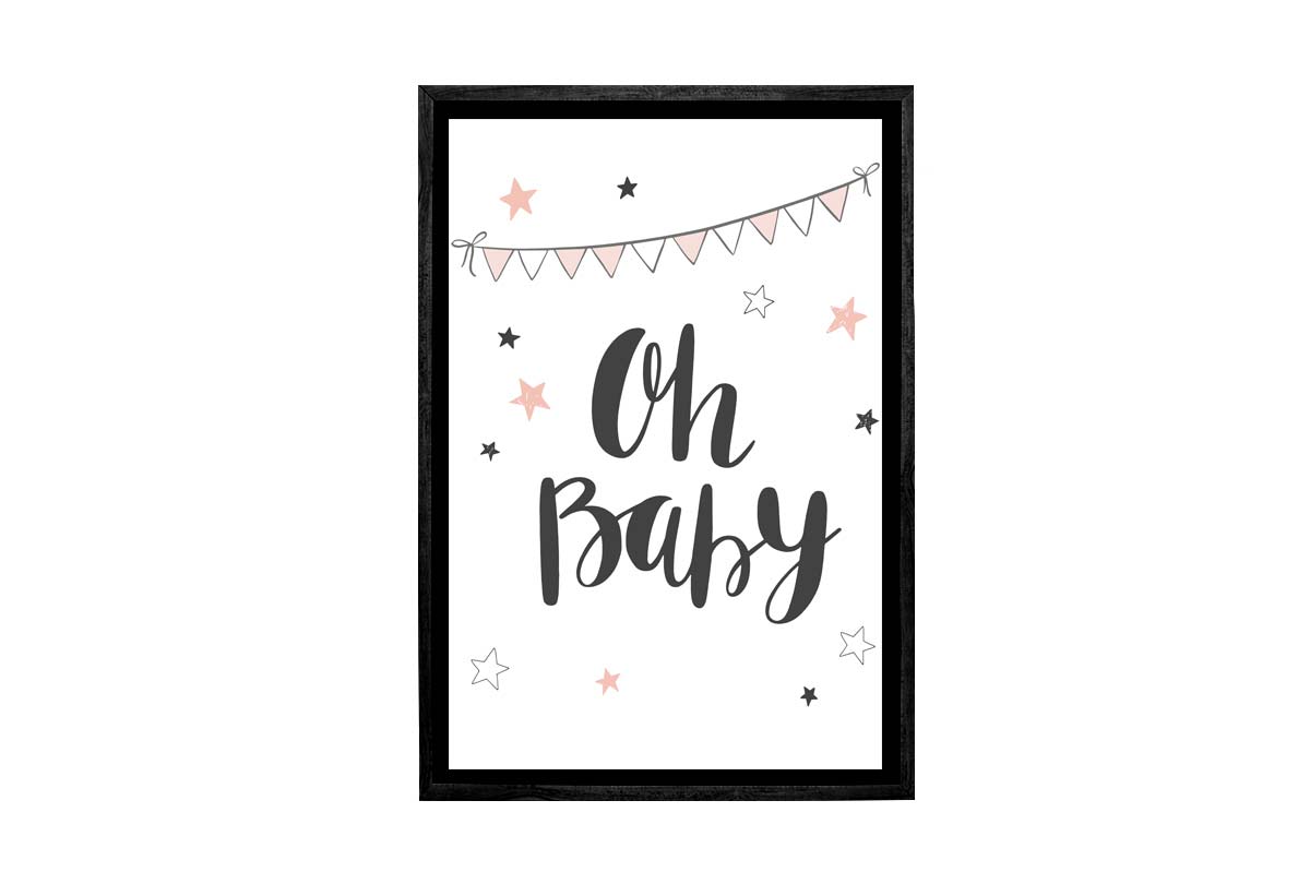 Oh Baby Pink | Scandinavian Kid's Wall Art Print - Final Touch Decor