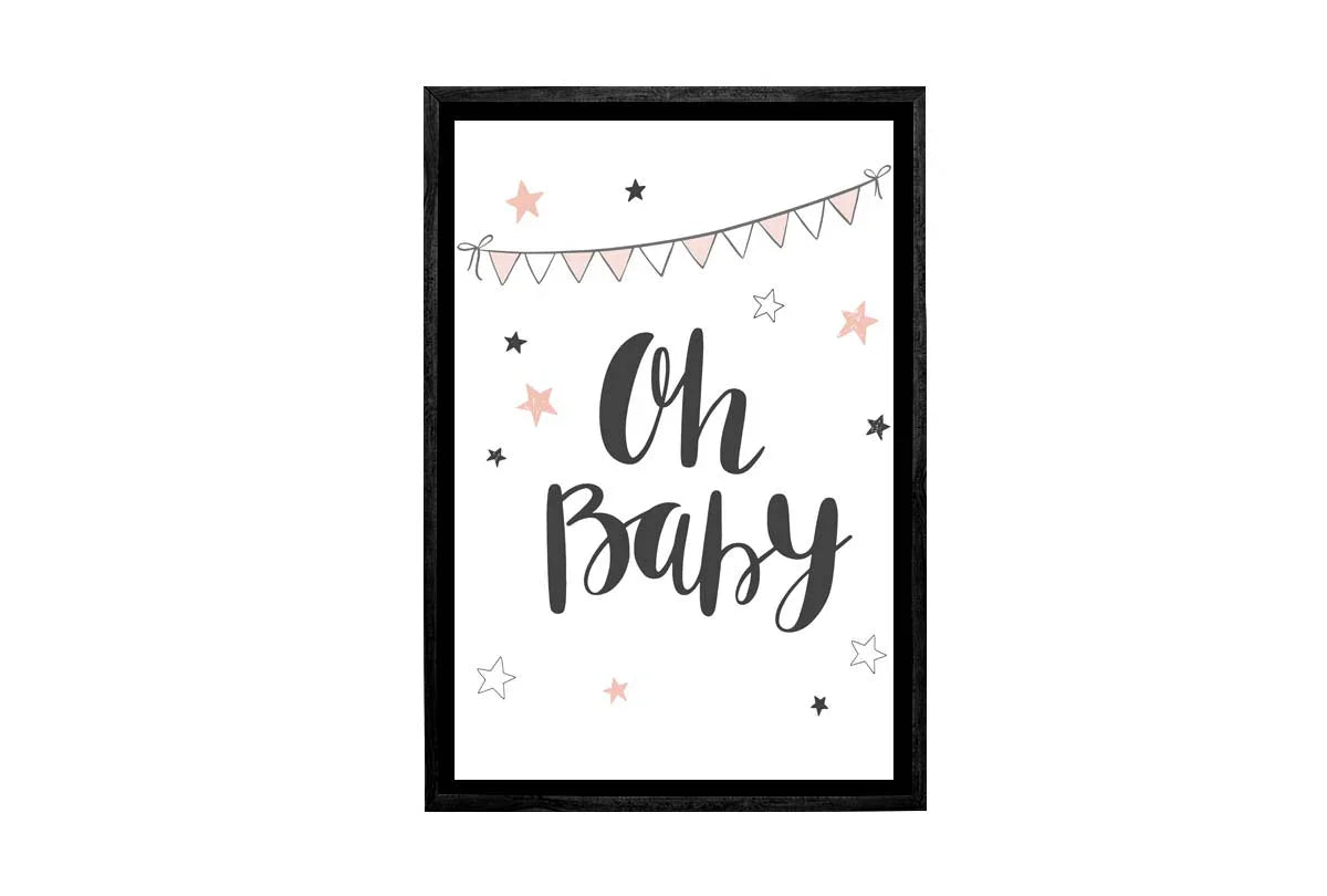Oh Baby Pink | Scandinavian Kid's Wall Art Print - Final Touch Decor