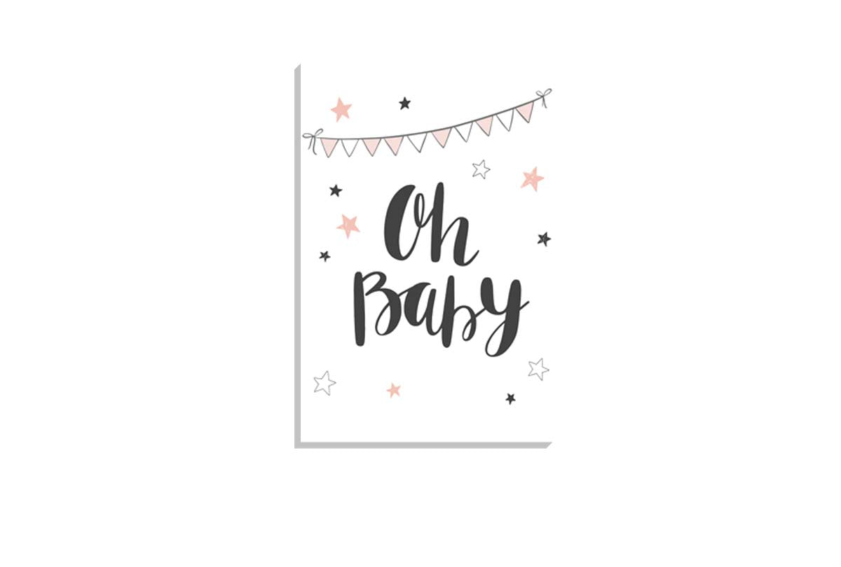 Oh Baby Pink | Scandinavian Kid's Wall Art Print - Final Touch Decor