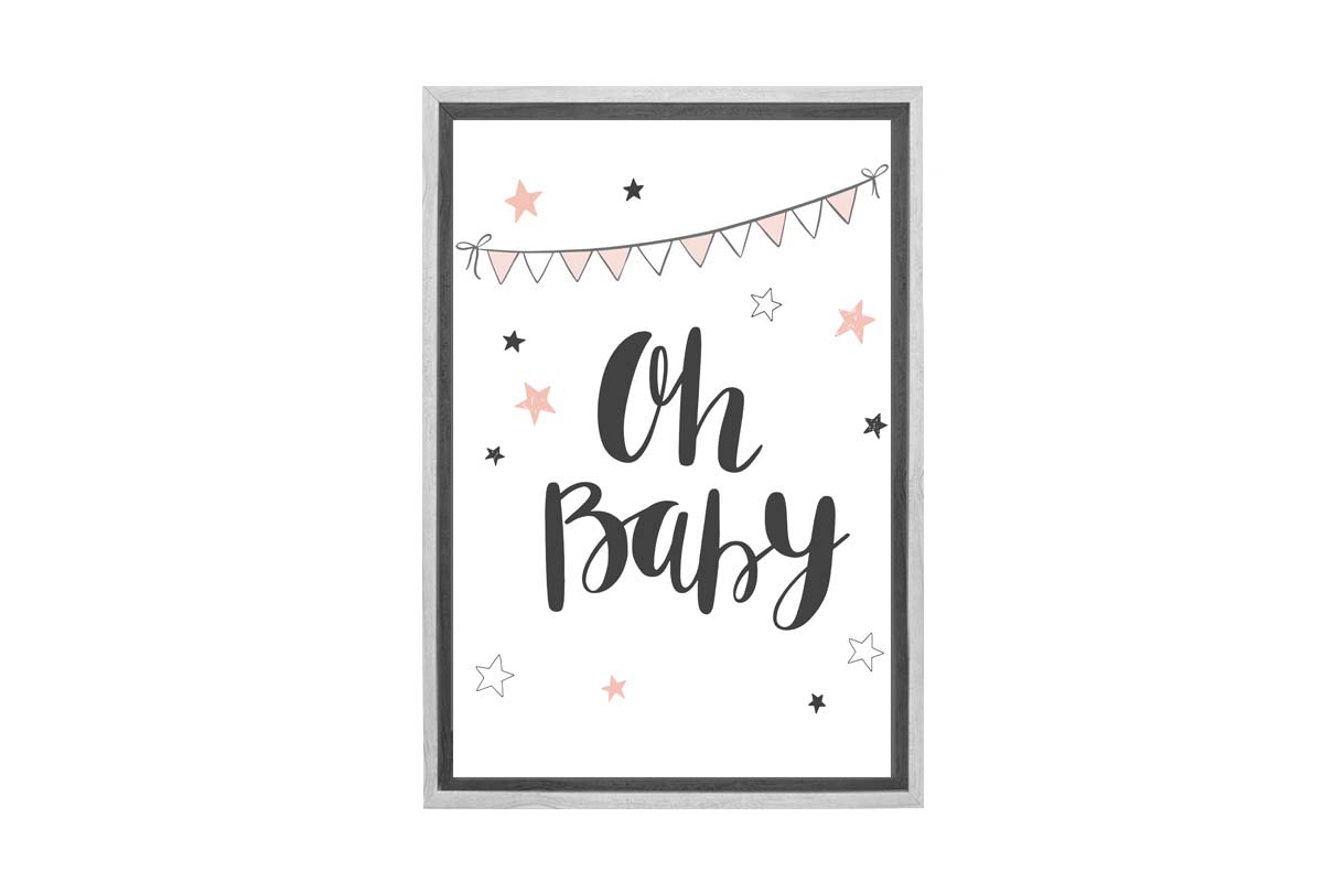 Oh Baby Pink | Scandinavian Kid's Wall Art Print - Final Touch Decor