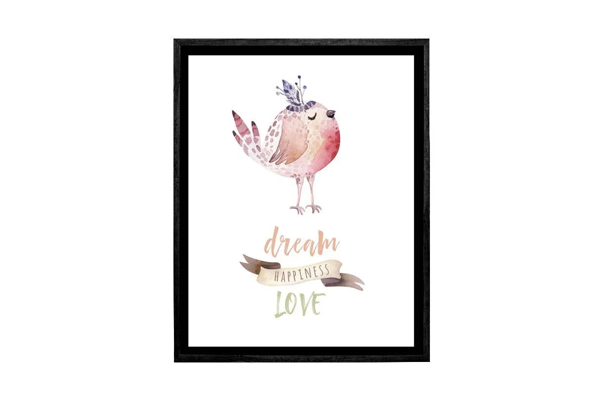 Cute Boho Bird | | Canvas Wall Art Print - Final Touch Decor