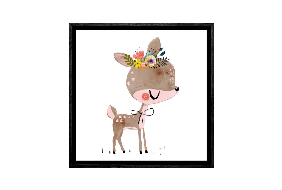 Cute Boho Bear | Canvas Wall Art Print - Final Touch Decor
