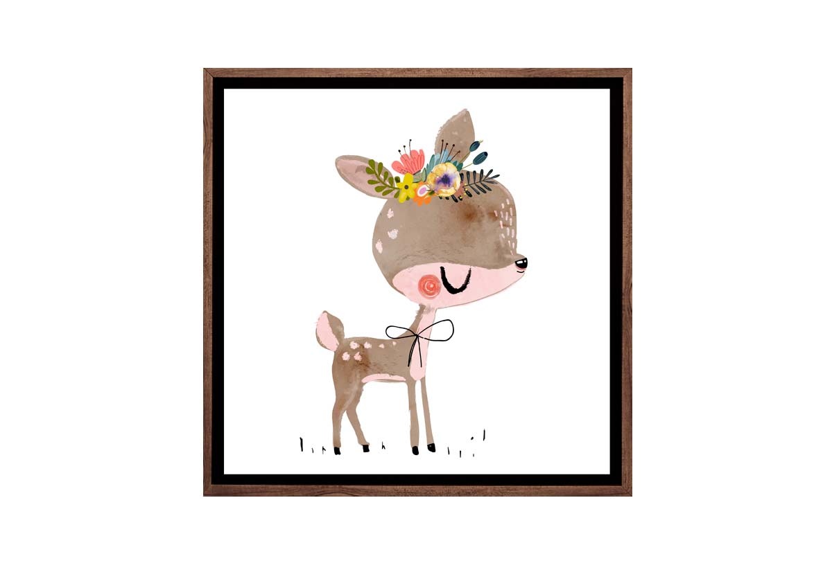 Cute Boho Bear | Canvas Wall Art Print - Final Touch Decor
