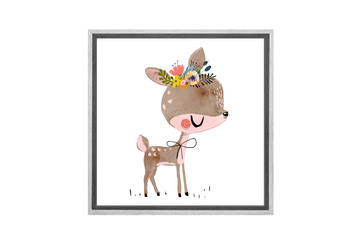 Cute Boho Bear | Canvas Wall Art Print - Final Touch Decor