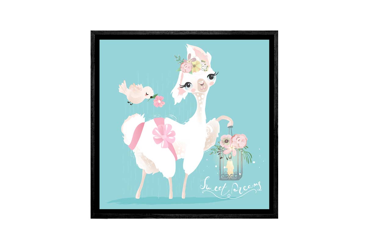 Cute Llama | Canvas Wall Art Print - Final Touch Decor