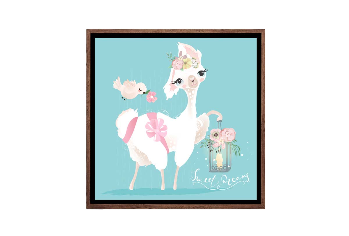 Cute Llama | Canvas Wall Art Print - Final Touch Decor