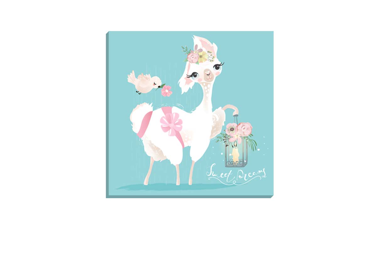 Cute Llama | Canvas Wall Art Print - Final Touch Decor