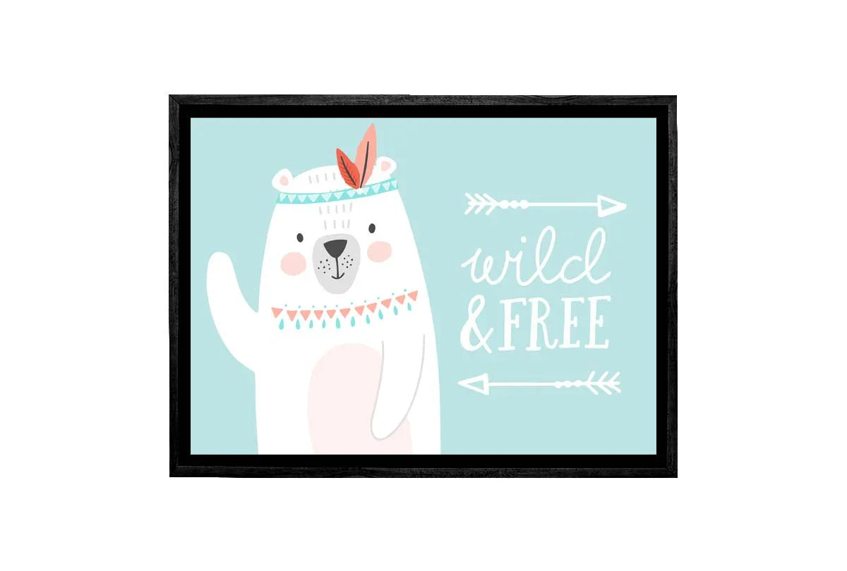 Wild and Free Bear | Canvas Wall Art Print - Final Touch Decor