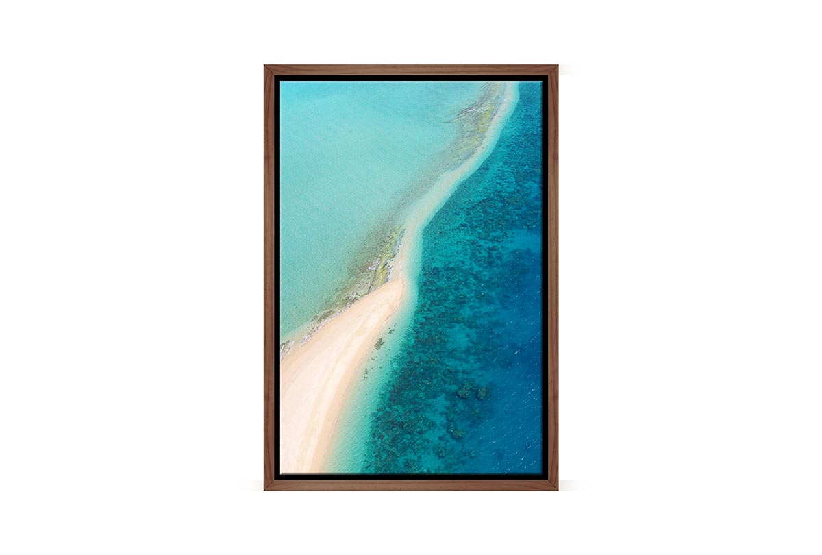 Aerial Tropical Reef | Canvas Wall Art Print - Final Touch Decor