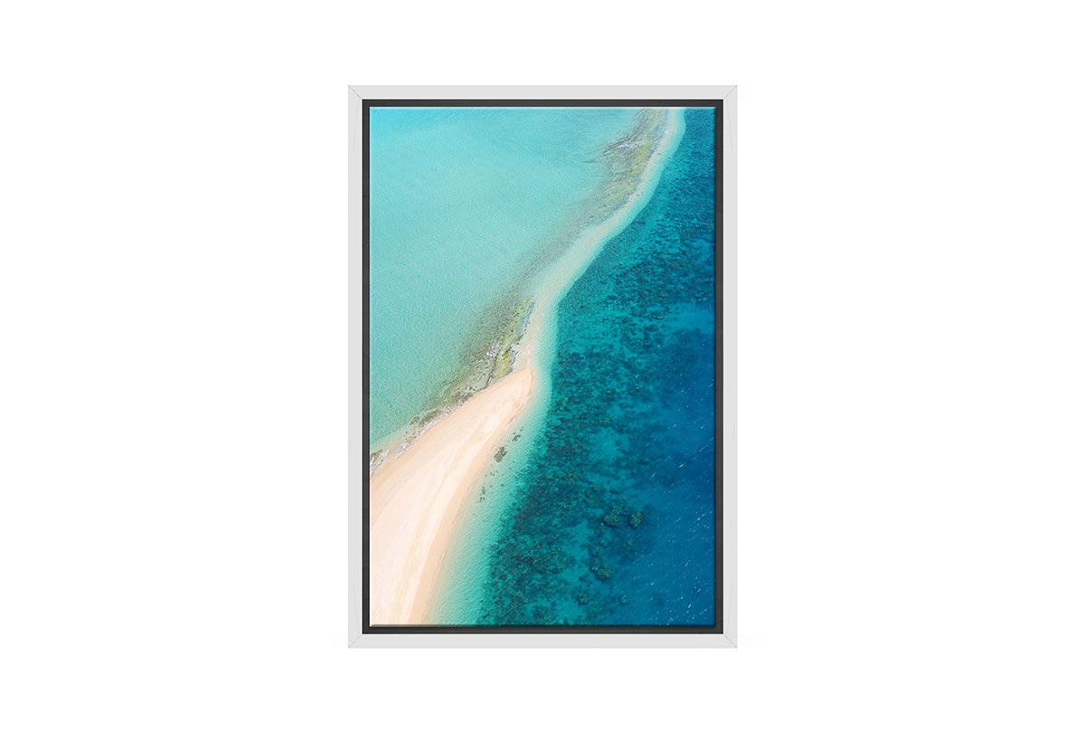 Aerial Tropical Reef | Canvas Wall Art Print - Final Touch Decor