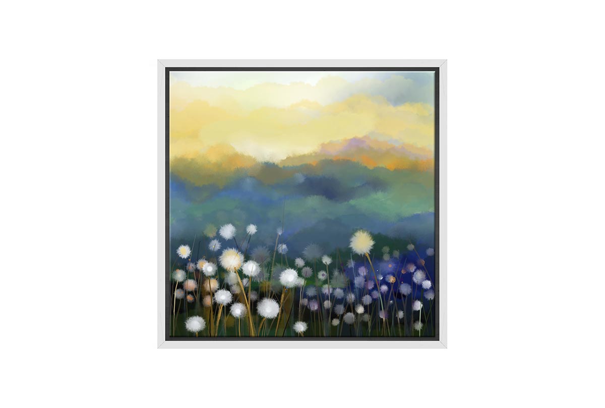 Abstract Dandelion Field | Canvas Wall Art Print