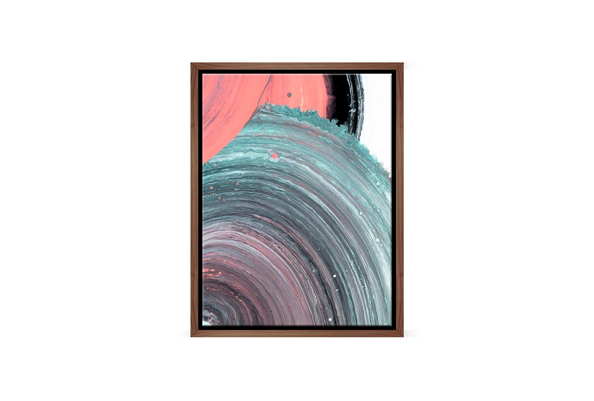 Pink Green Circles Abstract | Canvas Wall Art Print - Final Touch Decor