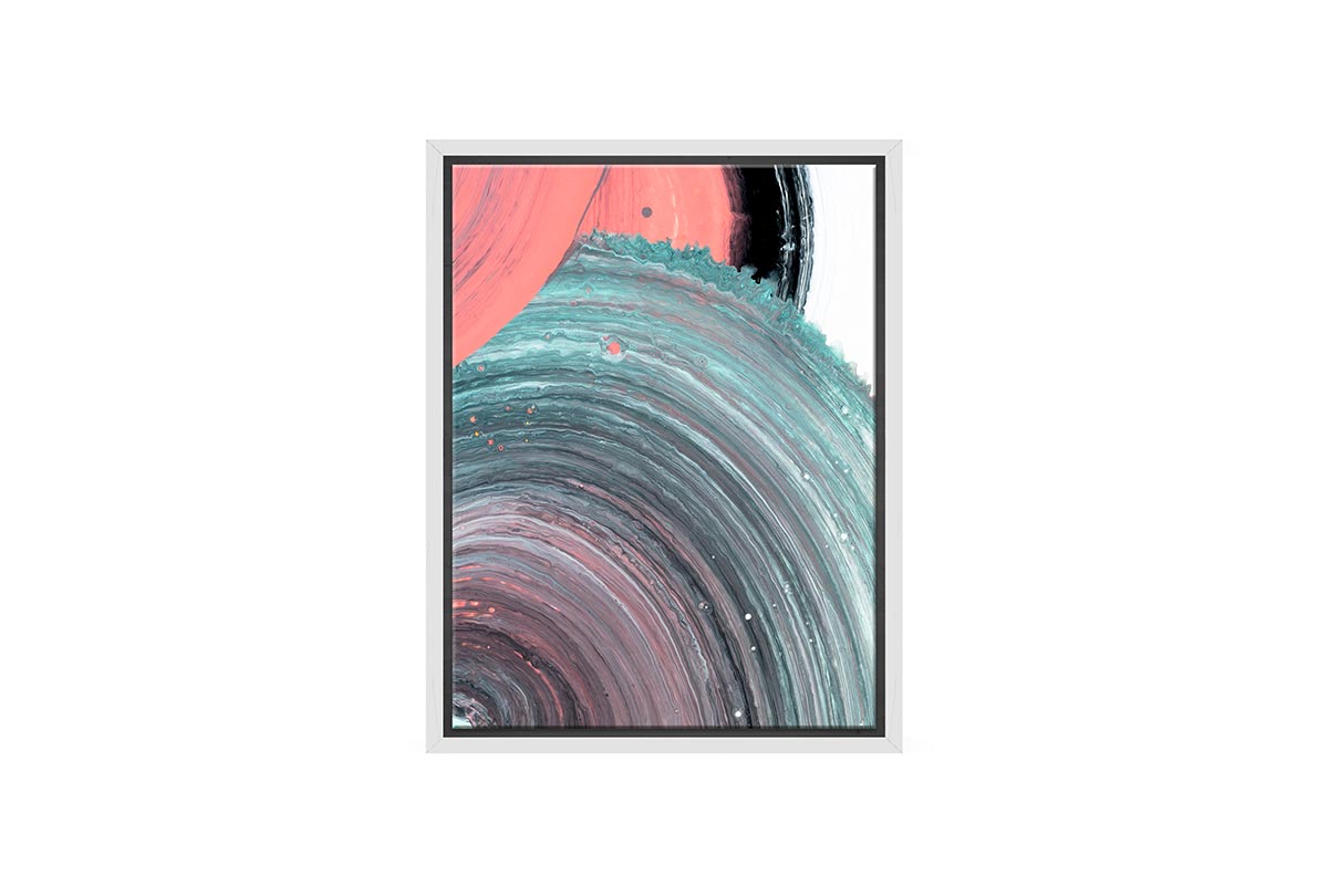 Pink Green Circles Abstract | Canvas Wall Art Print - Final Touch Decor