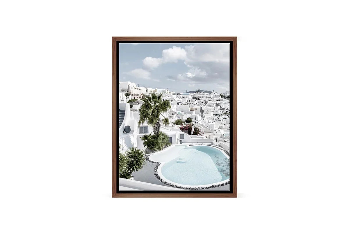 White Architecture, Santorini, Greece | Canvas Wall Art Print - Final Touch Decor