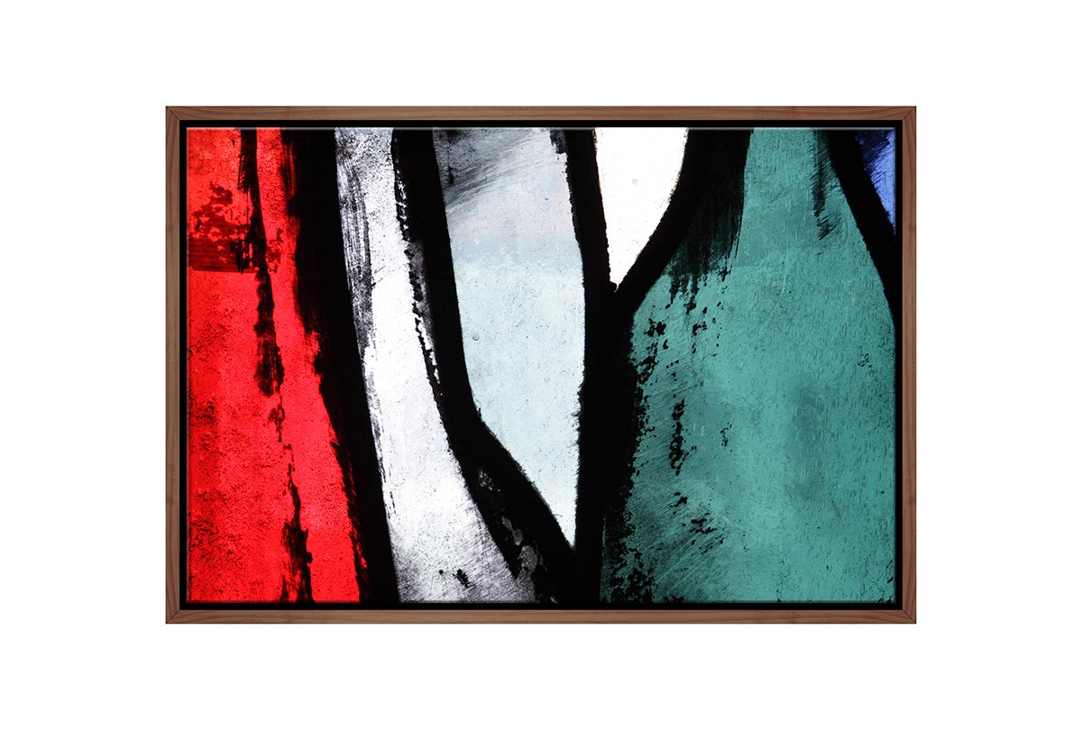Black, Red, Green Abstract | Canvas Wall Art Print - Final Touch Decor