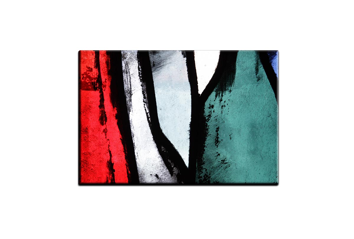 Black, Red, Green Abstract | Canvas Wall Art Print - Final Touch Decor