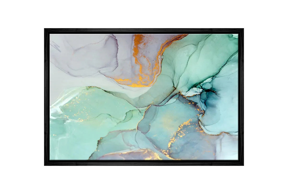 Lux Green Gold Abstract | Canvas Wall Art Print - Final Touch Decor