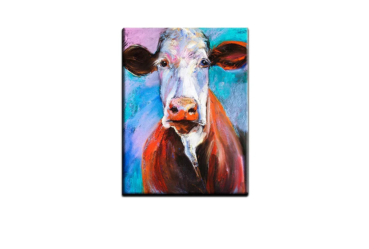 Brown Cow Abstract | Canvas Wall Art Print - Final Touch Decor