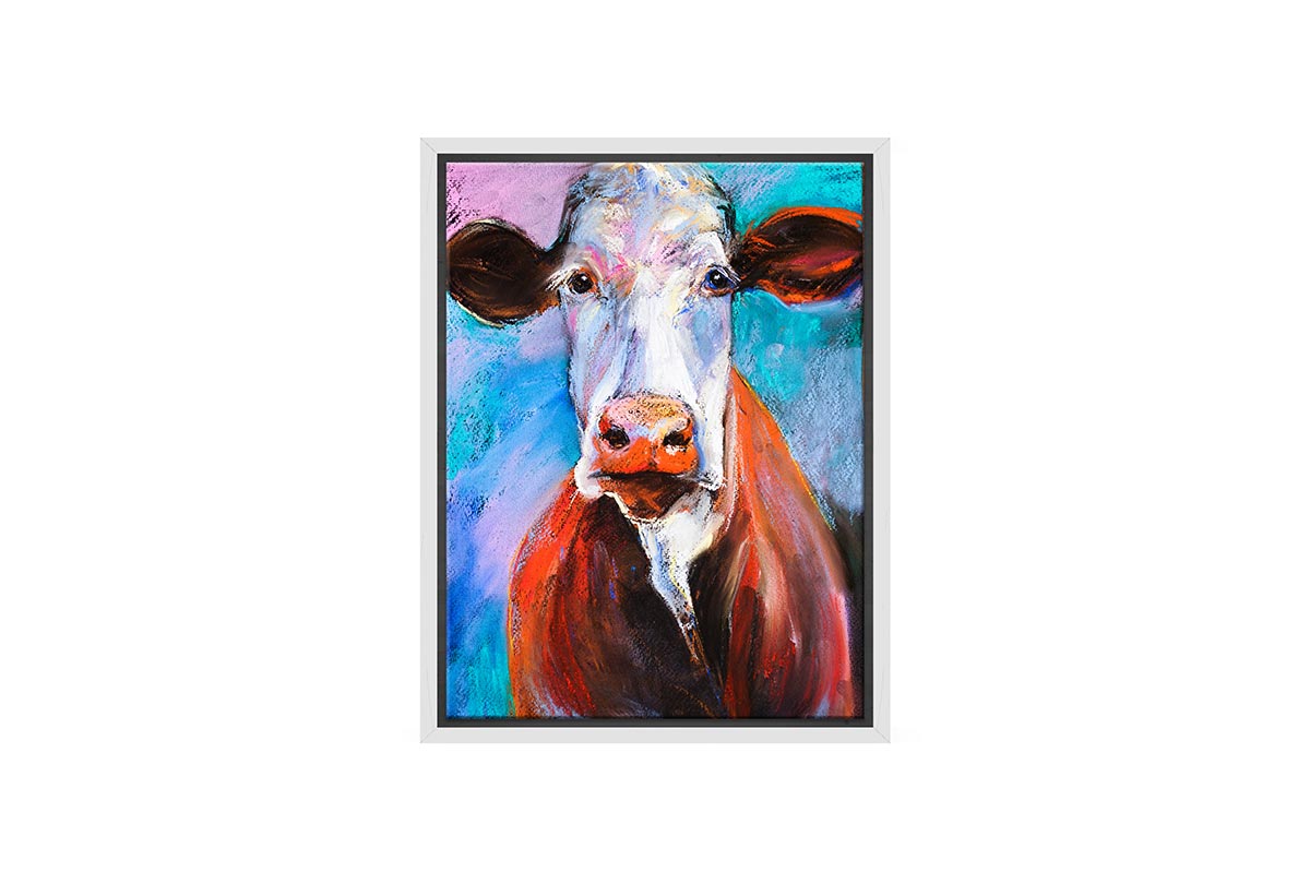 Brown Cow Abstract | Canvas Wall Art Print - Final Touch Decor