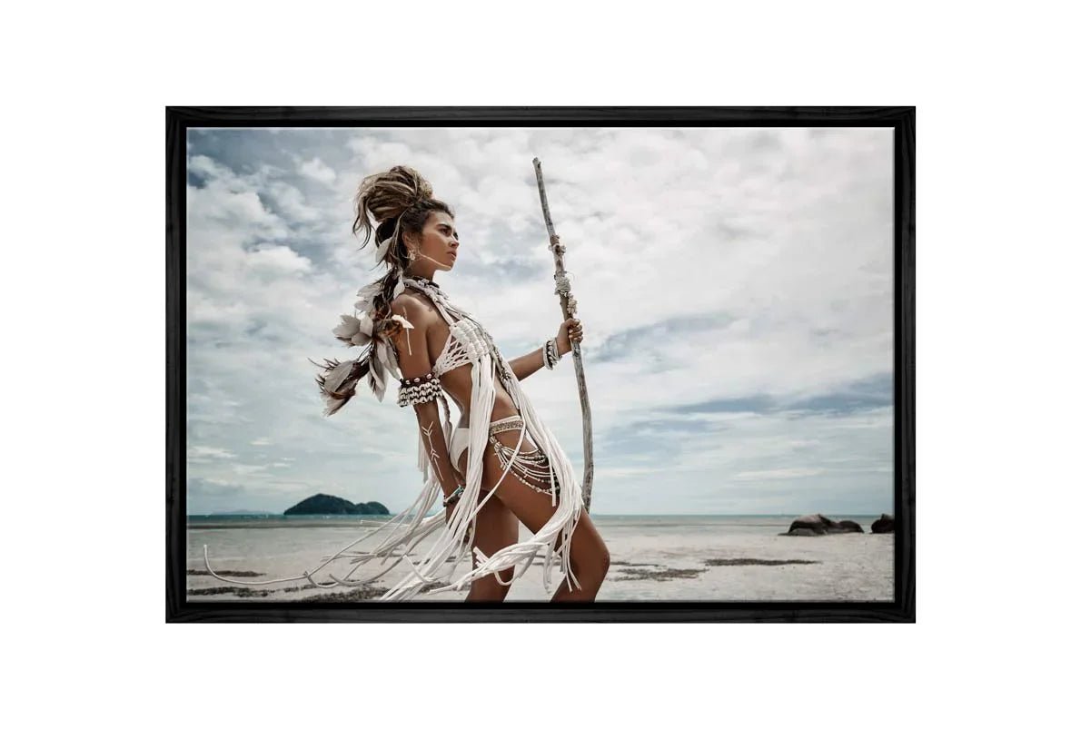 Beachside Bohemian Woman | Canvas Wall Art Print - Final Touch Decor
