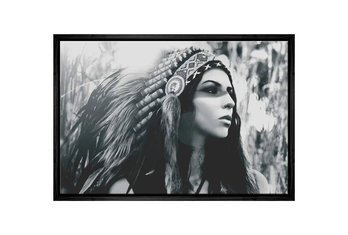American Indian in Headdress | Canvas Wall Art Print - Final Touch Decor