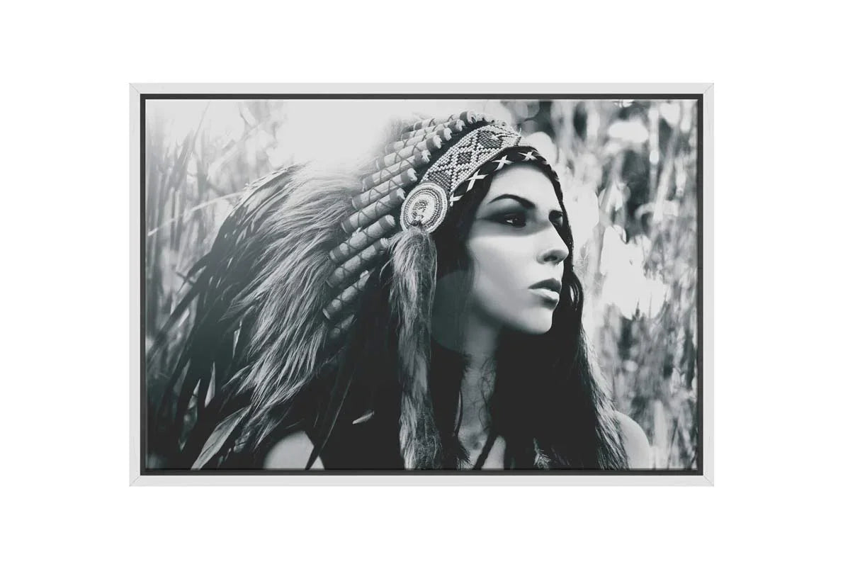 American Indian in Headdress | Canvas Wall Art Print - Final Touch Decor