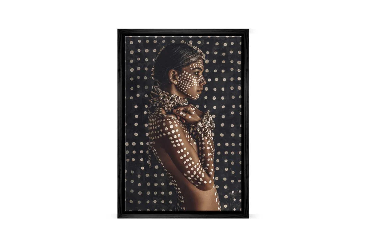 Woman with Traditional Body Paint | Canvas Wall Art Print - Final Touch Decor