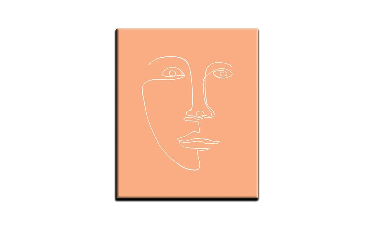 Face Line Drawing 2 | Canvas Wall Art Print - Final Touch Decor