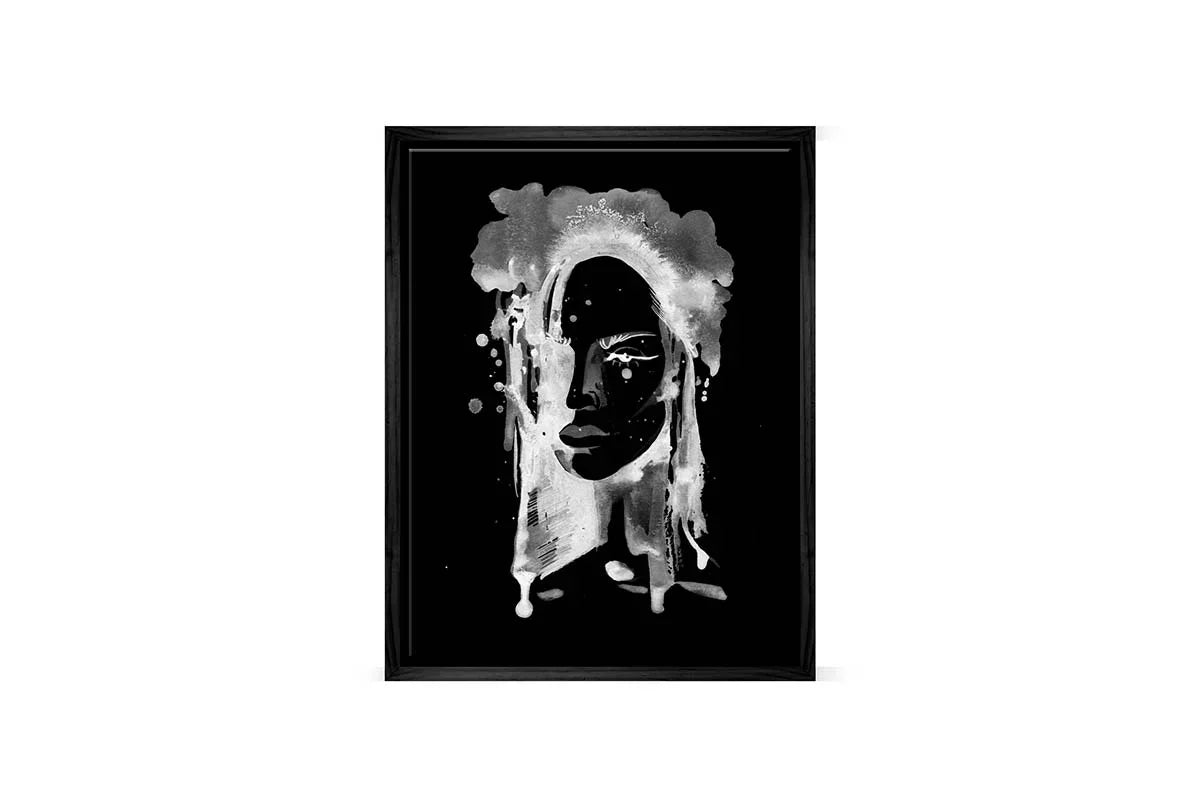 Black and White Abstract Woman | Canvas Wall Art Print - Final Touch Decor