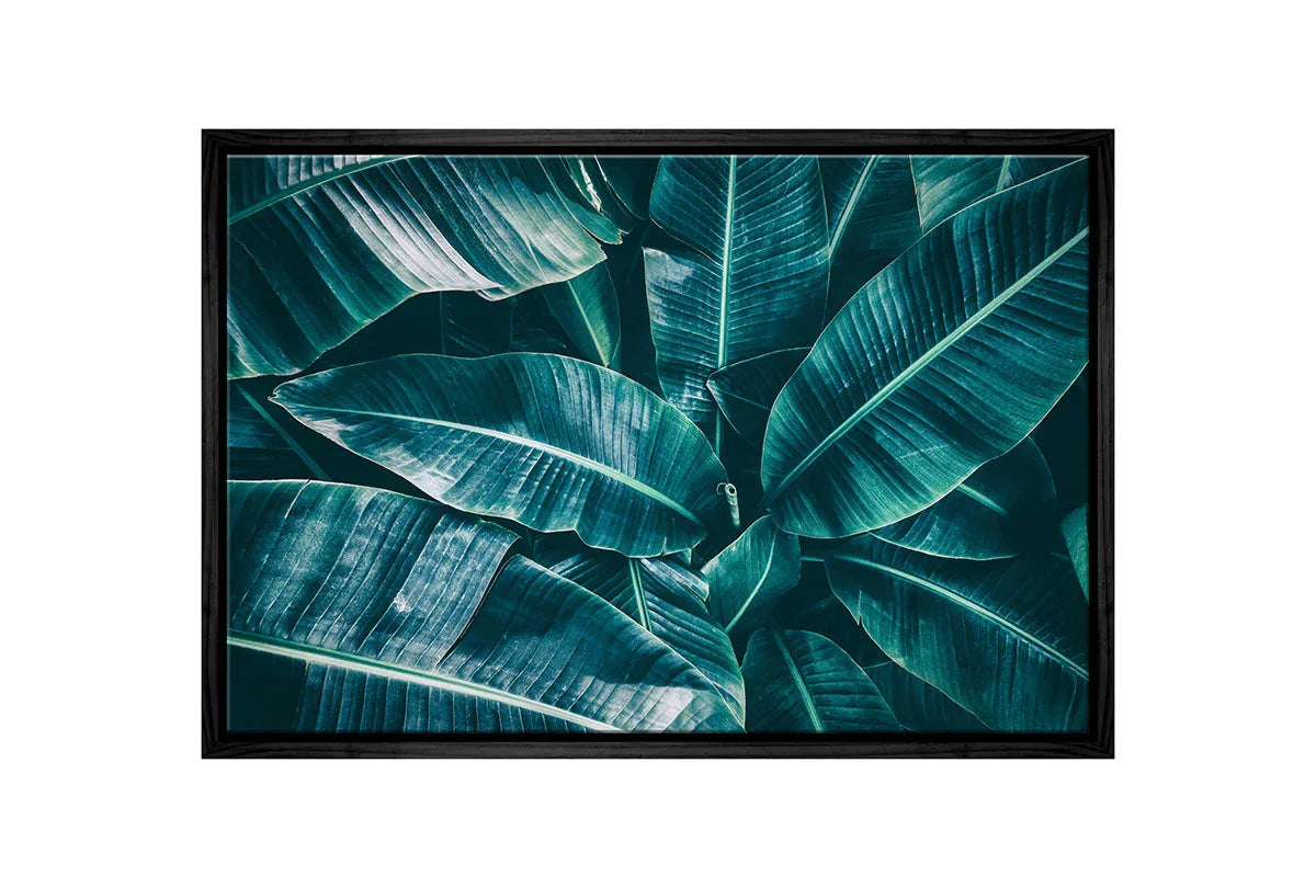 Banana Leaves Blue Tone | Canvas Wall Art Print - Final Touch Decor