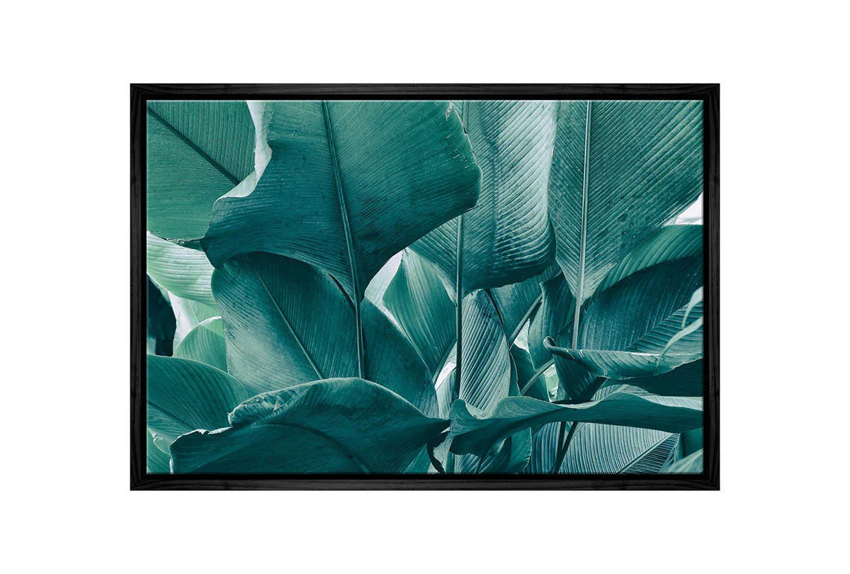 Tropical Leaves Blue Tone | Canvas Wall Art Print - Final Touch Decor