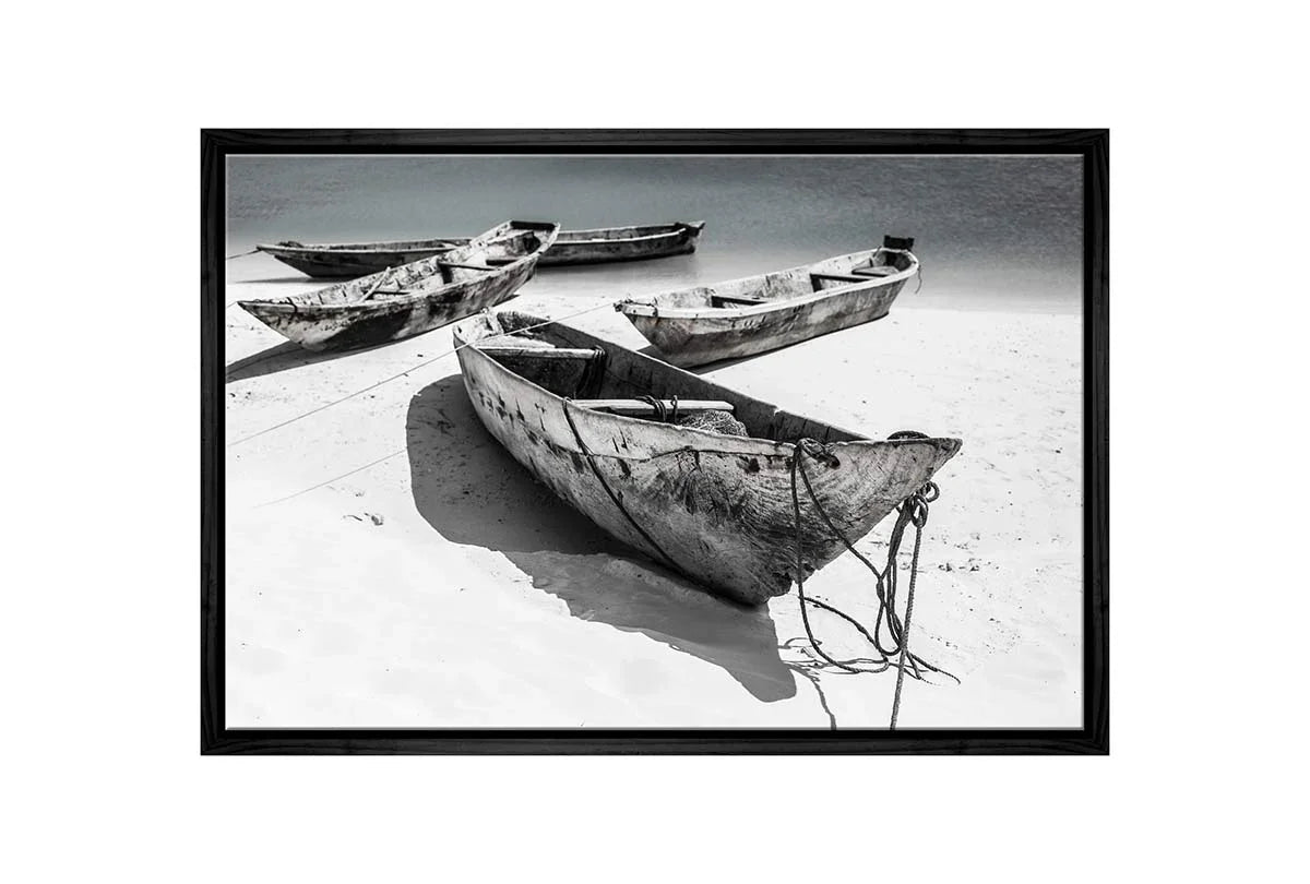 Rustic Boats on Beach | Canvas Wall Art Print - Final Touch Decor