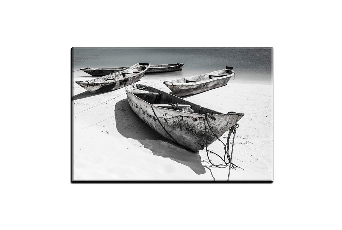 Rustic Boats on Beach | Canvas Wall Art Print - Final Touch Decor