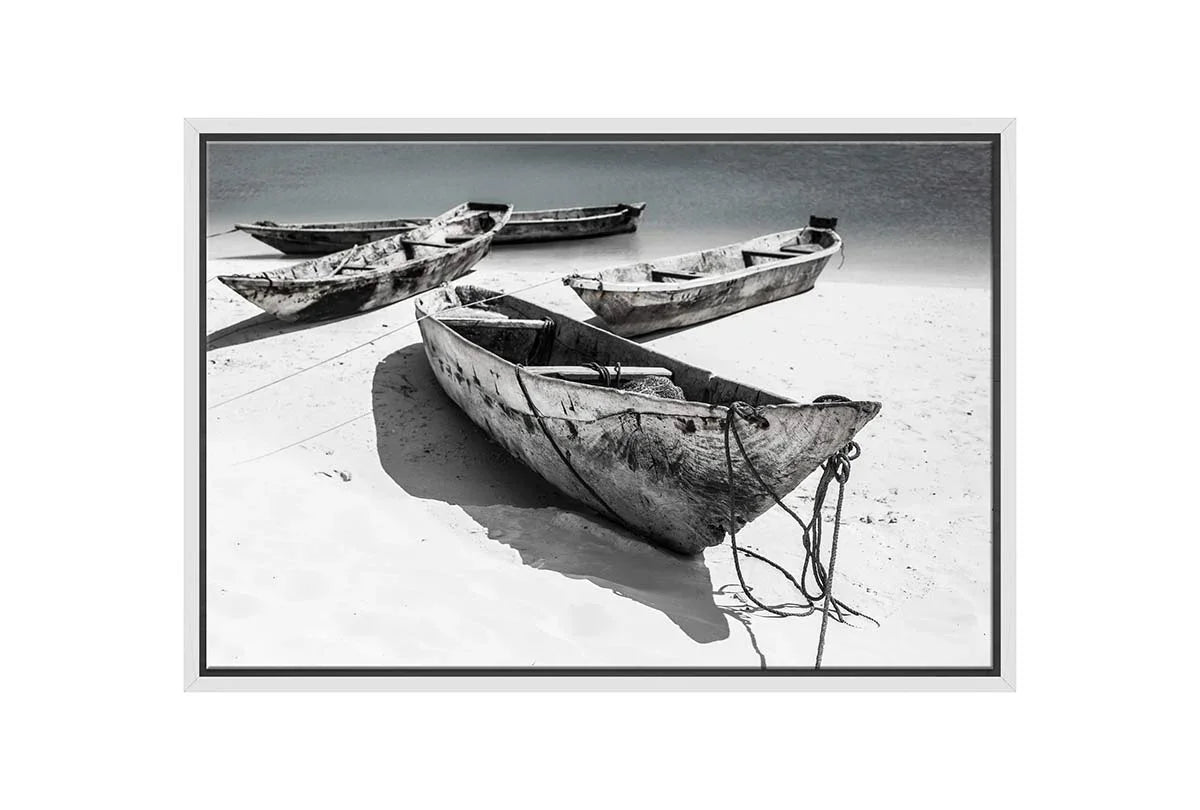 Rustic Boats on Beach | Canvas Wall Art Print - Final Touch Decor