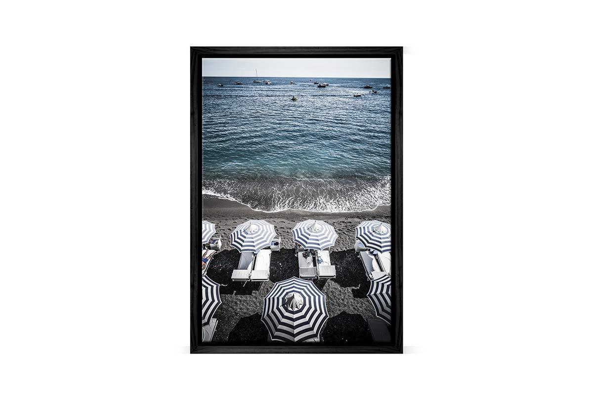 Blue Beach Umbrella 2 | Canvas Wall Art Print - Final Touch Decor