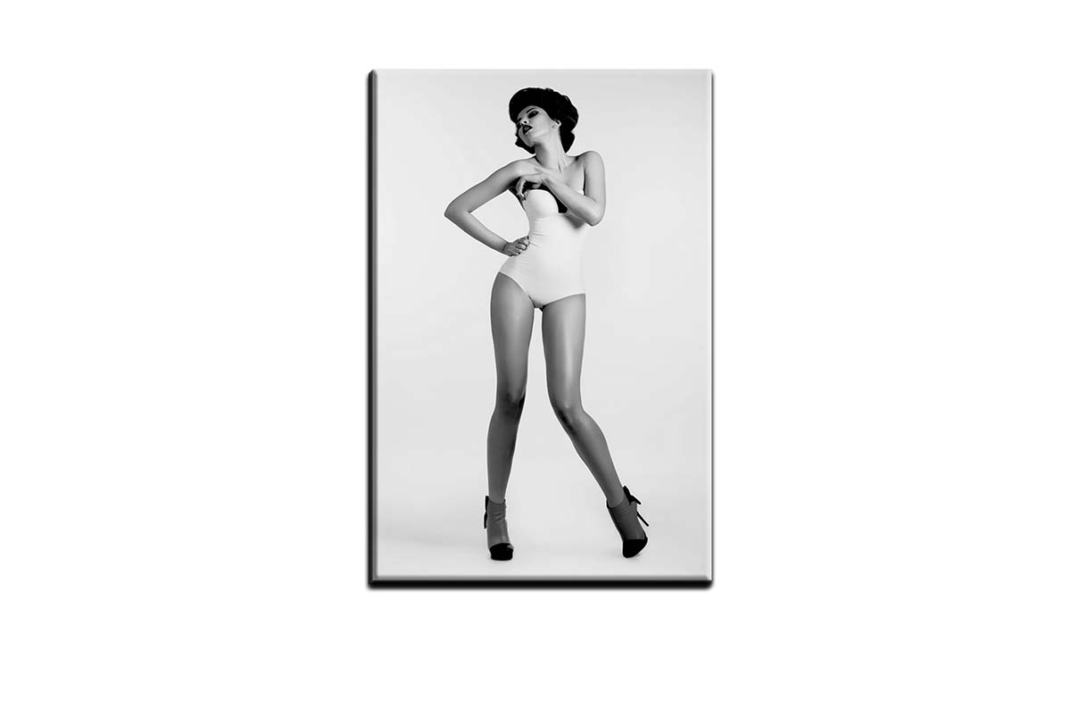 Captivating 1950s Model Fashion Canvas Wall Art Print - Final Touch Decor