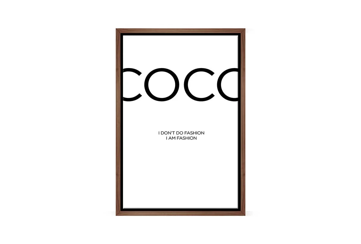 Coco I Am Fashion | Fashion Canvas Wall Art Print - Final Touch Decor