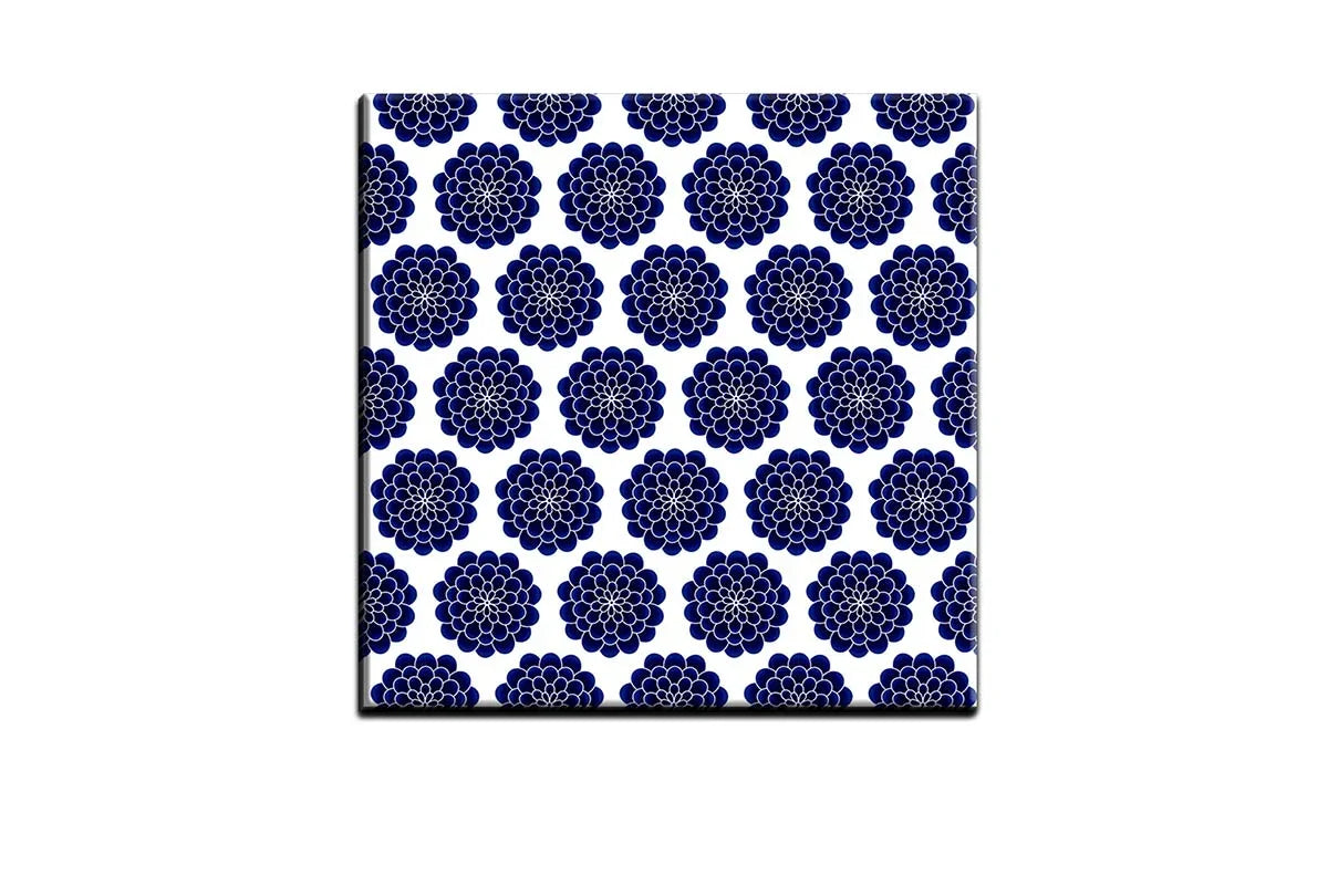 Navy White Pattern | Hamptons Canvas Wall Art Print - Final Touch Decor