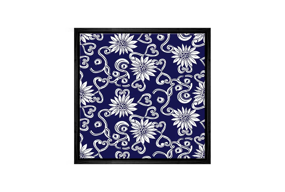Navy White Pattern 2 | Hamptons Canvas Wall Art Print - Final Touch Decor
