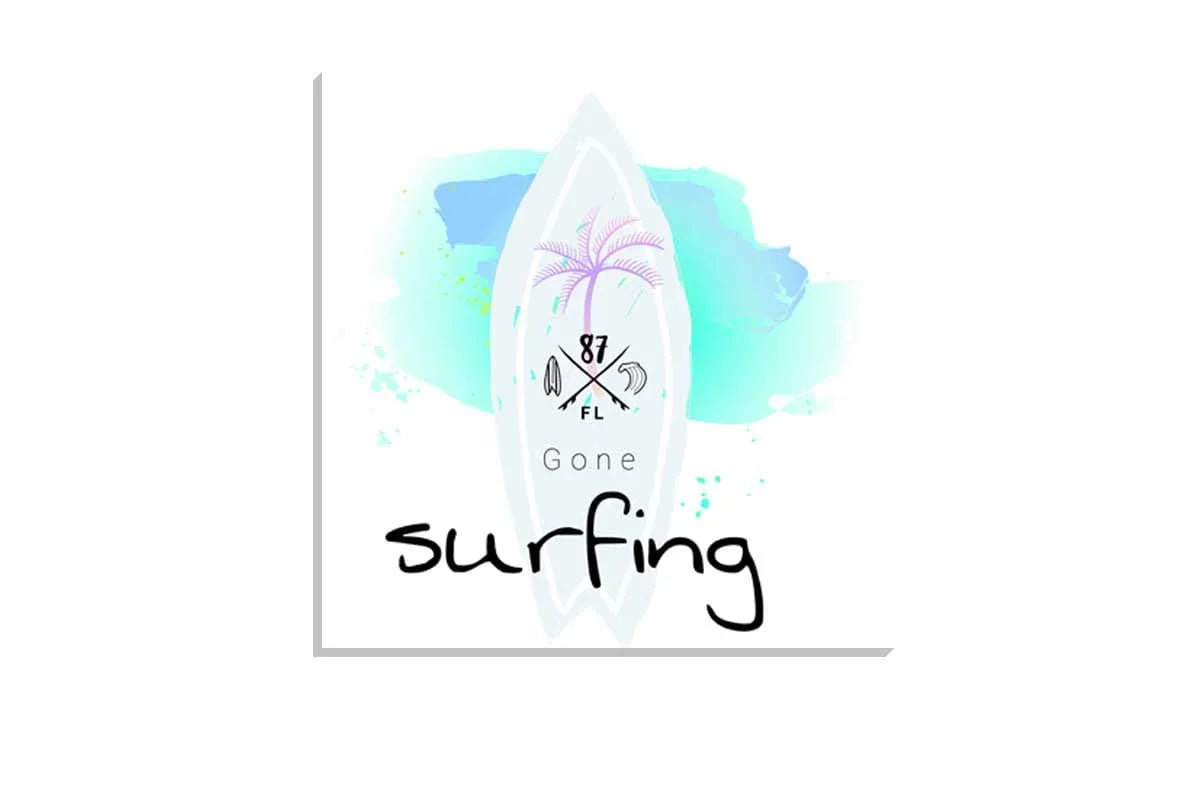 Gone Surfing | Beach Wall Art Print - Final Touch Decor