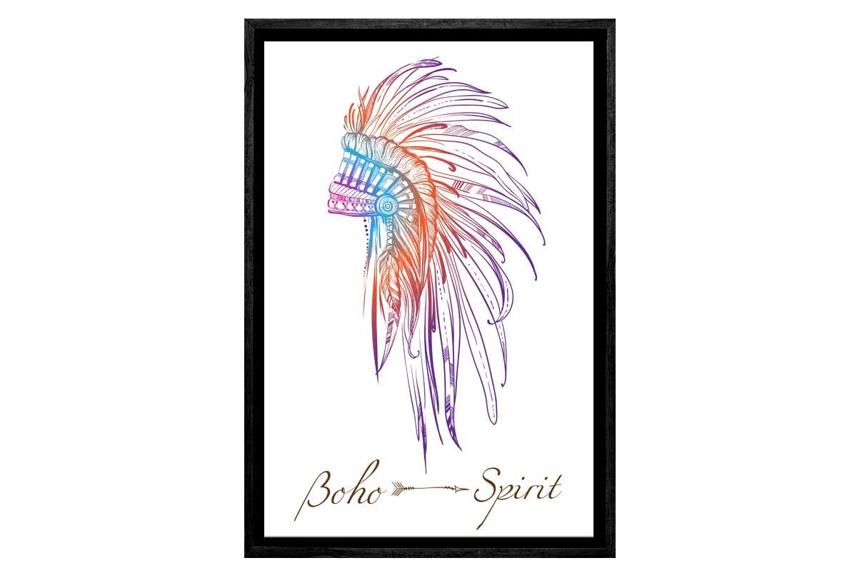 Boho Head Dress 3 | Tribal Canvas Wall Art Print - Final Touch Decor