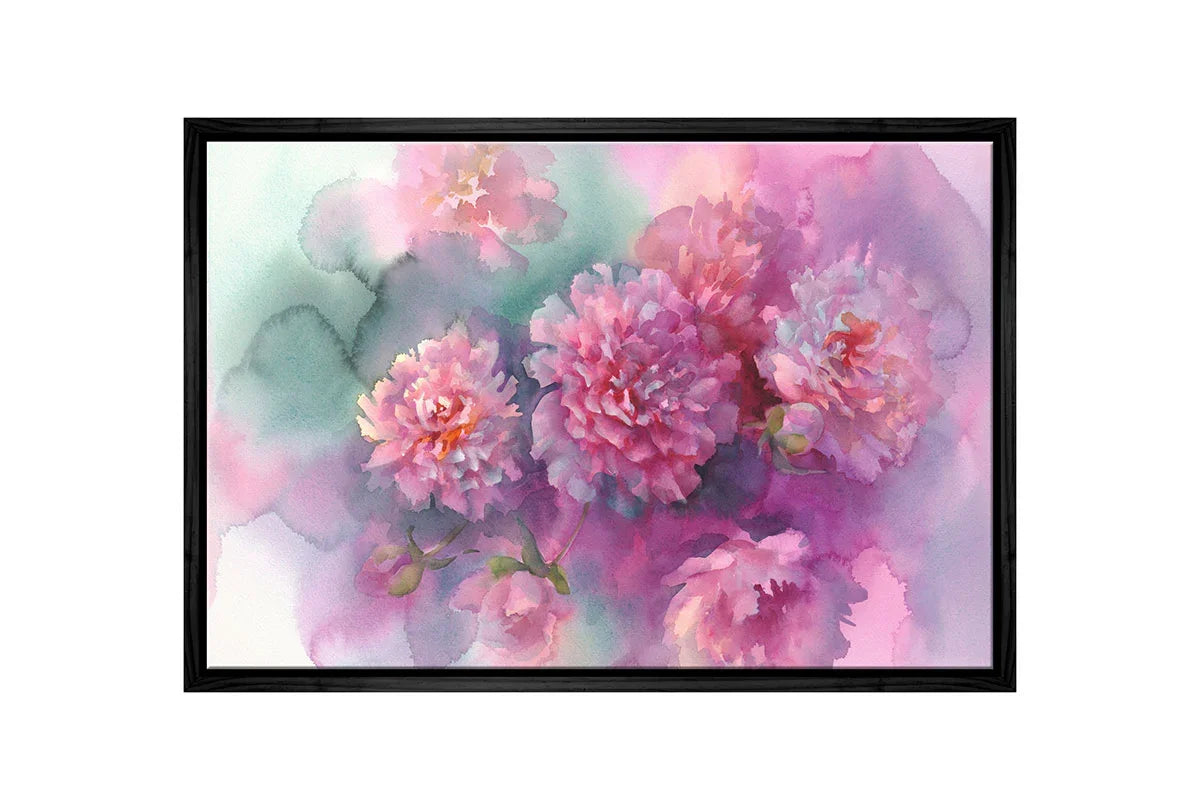 Pink Watercolour Flowers | Floral Wall Art Print - Final Touch Decor