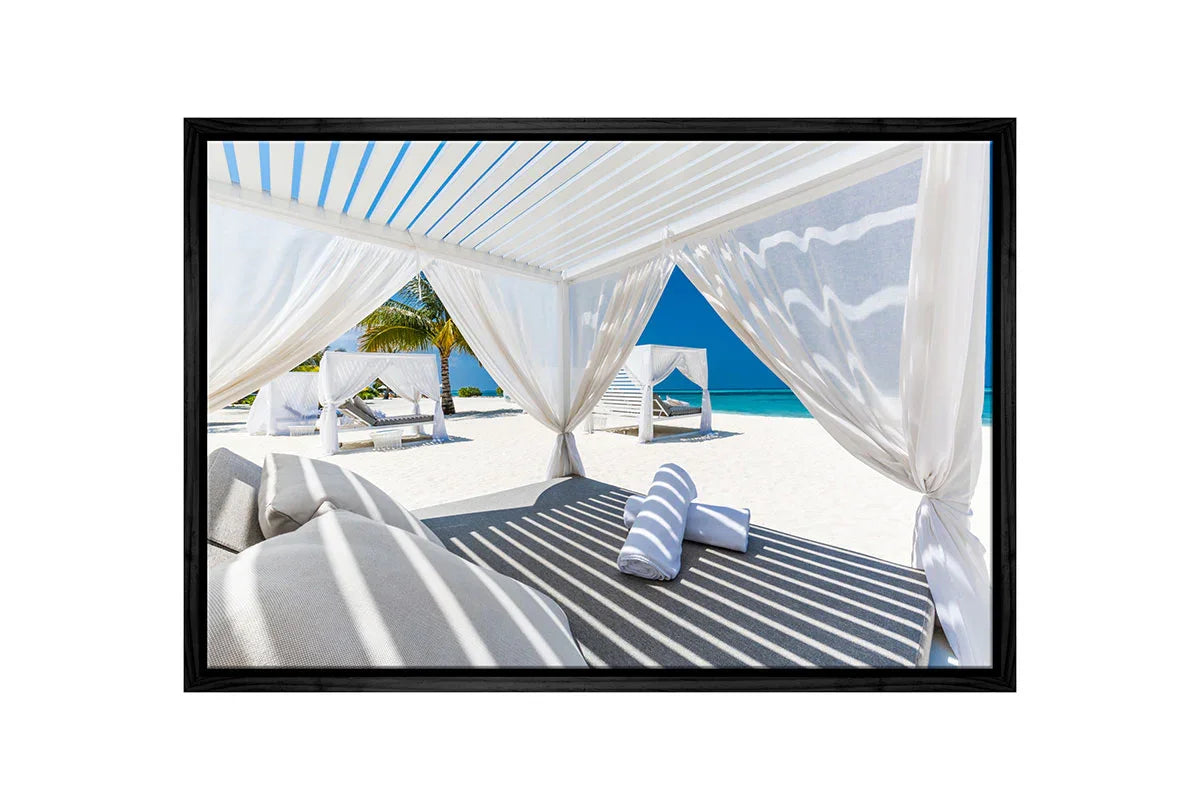 Tropical Beach Cabana | Beach Wall Art Print - Final Touch Decor