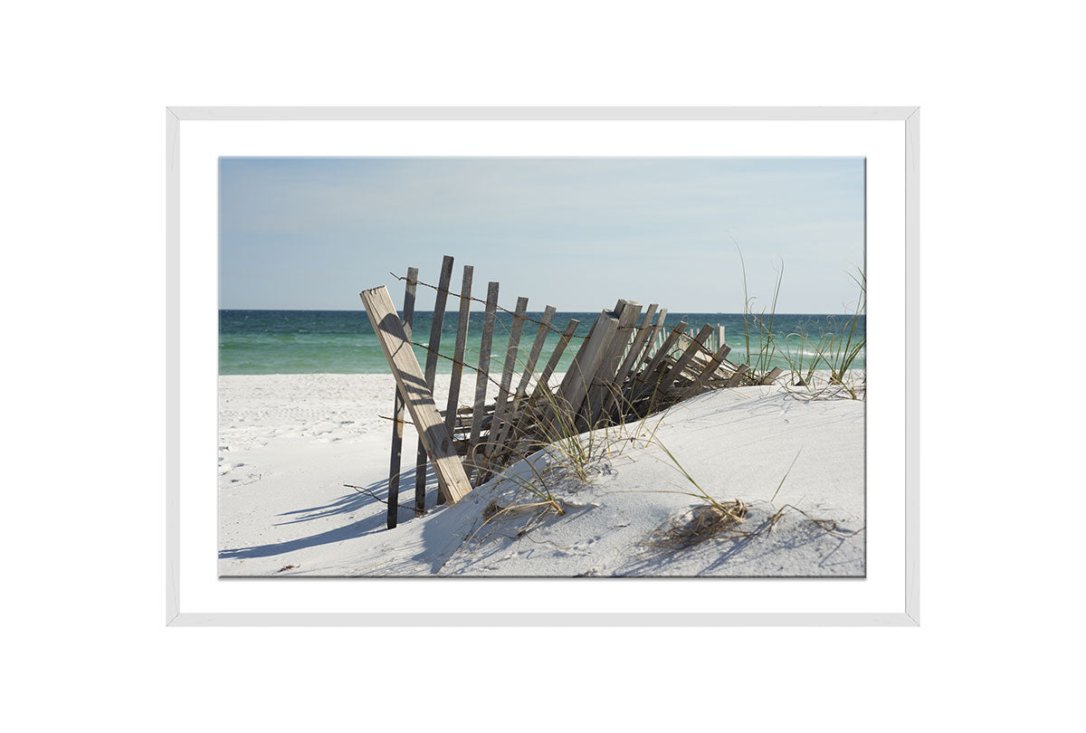Rustic Beach Fence | Wall Art Print - Final Touch Decor