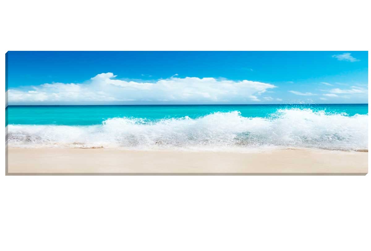 Panoramic Beach Scene | Canvas Wall Art Print