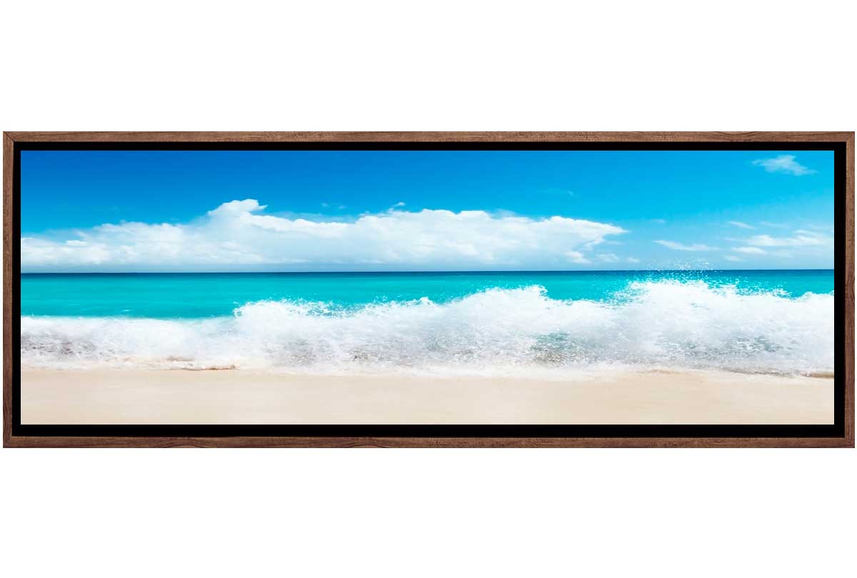 Panoramic Beach Scene | Canvas Wall Art Print