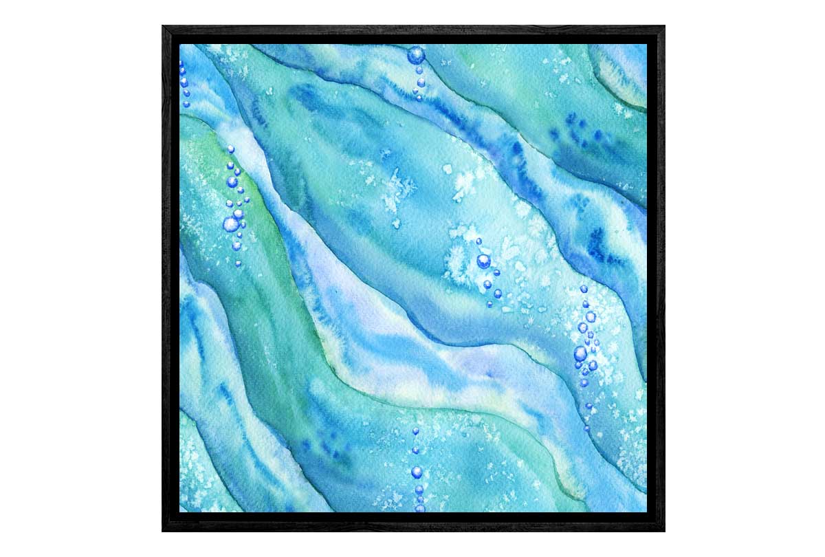 Abstract Aqua Teal Water | Canvas Wall Art Print - Final Touch Decor