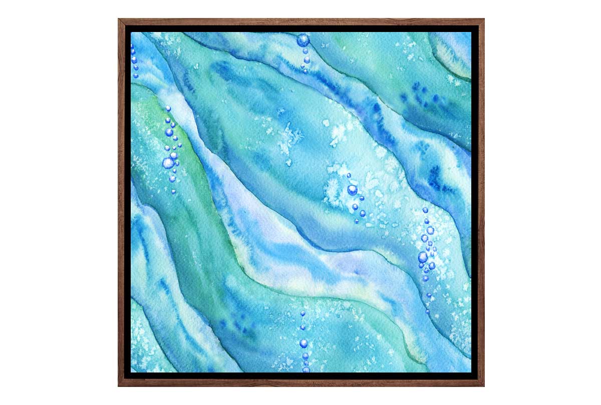 Abstract Aqua Teal Water | Canvas Wall Art Print - Final Touch Decor