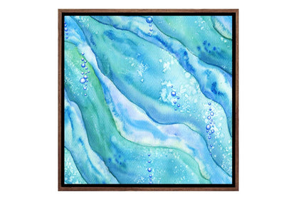 Abstract Aqua Teal Water | Canvas Wall Art Print