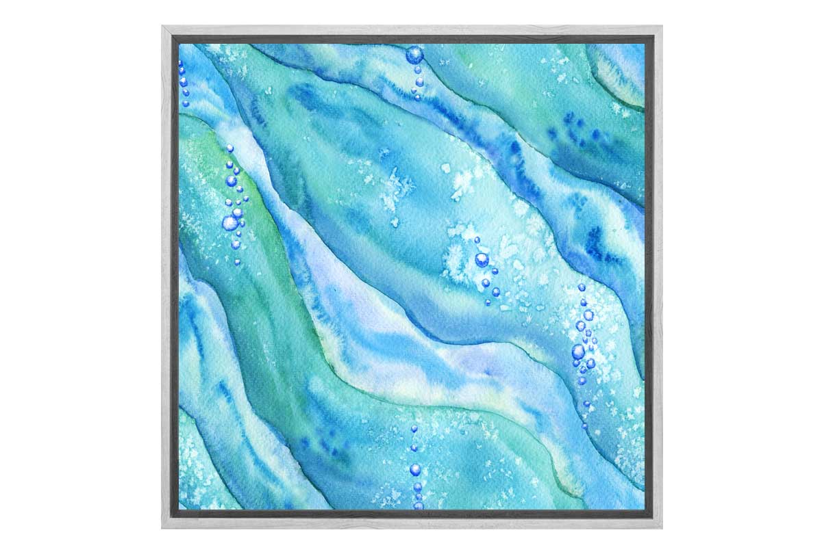 Abstract Aqua Teal Water | Canvas Wall Art Print - Final Touch Decor